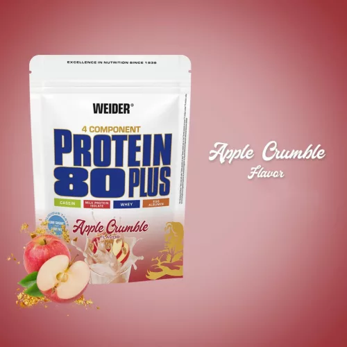 Weider Protein 80 Plus fehérjepor - 500 g - almás morzsasüti