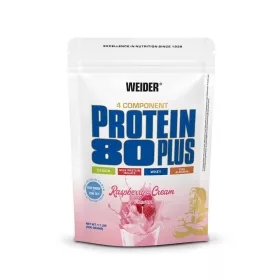 Weider Protein 80 Plus fehérjepor - 500 g - málna-tejszín