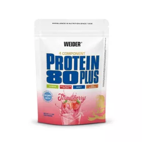 Weider Protein 80 Plus fehérjepor - 500 g - eper