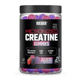   Weider Mikronizált Kreatin gumicukor - szeder és eper ízek - 60 db