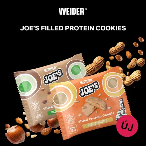 Weider Joe's Filled Protein Cookie fehérje süti 12x60 g - Törökmogyoró-nugát