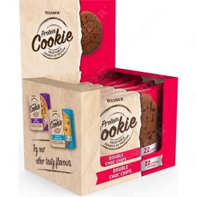   Weider Protein Cookie vegán fehérje süti - 12x90 g - csoki
