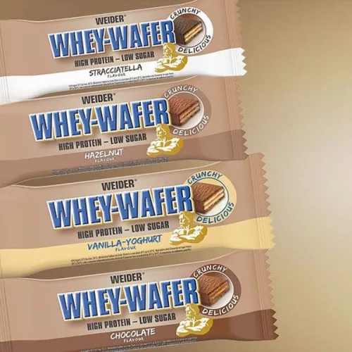 Weider 32% Whey-Wafer Bar fehérje szelet - 12x35g - sztracsatella