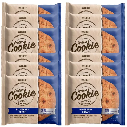Weider Protein Cookie fehérje süti - 12x90 g - áfonyás krém