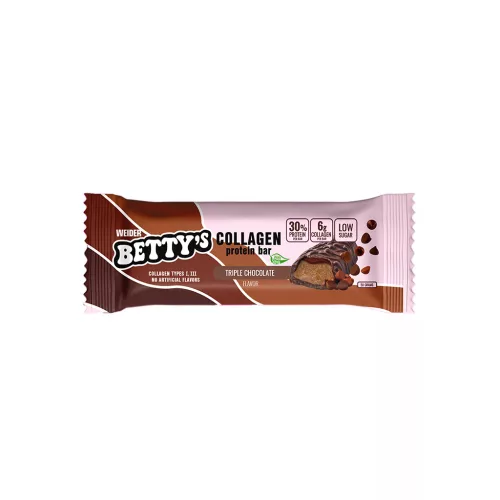 Weider Betty's Collagen Protein Bar 12x50g kollagén szelet - triplacsoki